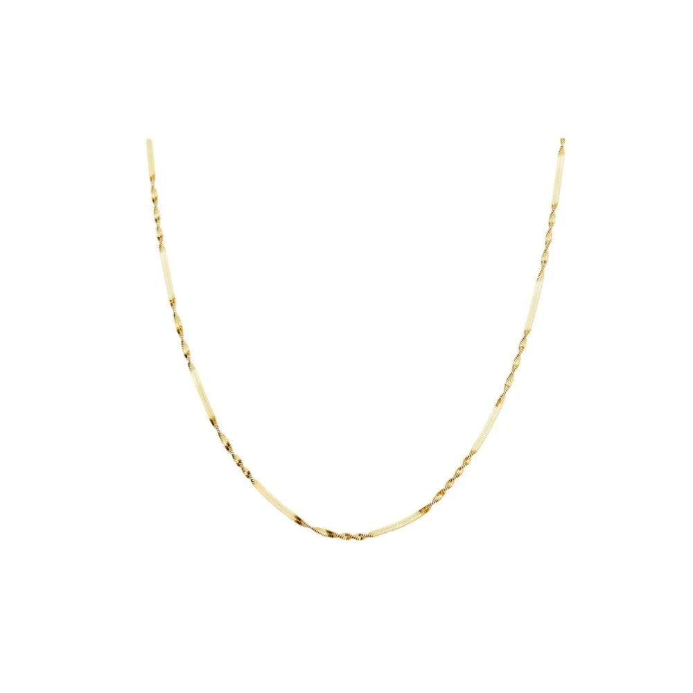 Spero‎ London Half Twisted Chain Necklace Women Singapore Link Gold Silver OS